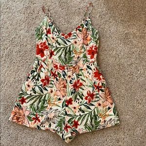 Tropical Print Romper